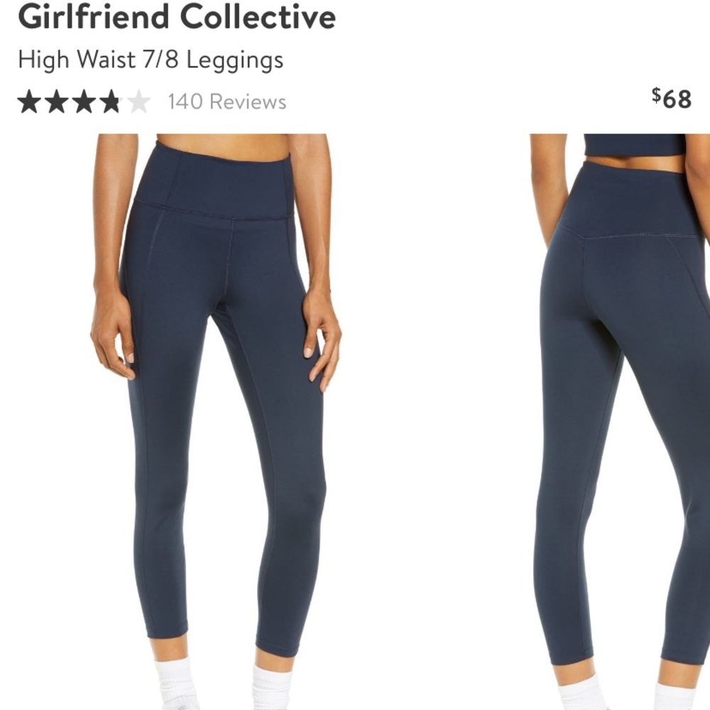 Girlfriend collective pocket leggings navy blue